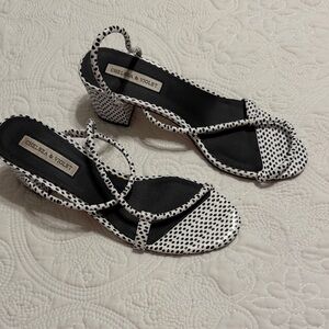 Chelsea & Violet Black and White Women's Sandals